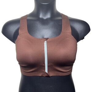 Brooks 30CD Dare Zip Front Run 2.0 Run Raisin Ice Blue Copper Molded Sports Bra